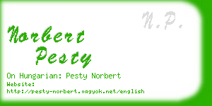 norbert pesty business card